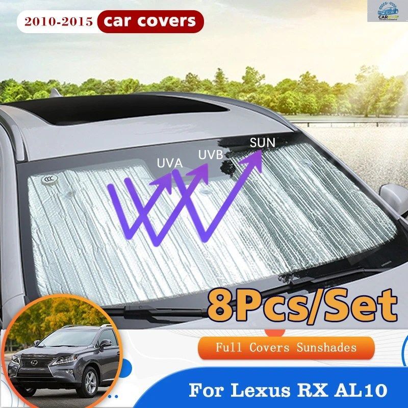 レクサス RX 270 350 AL10 2010～2015用 サイドサンシェードカバー ウィンドウバイザー 日よけカーテン サンシェード保護 カーアクセサリー