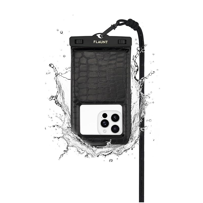 【新品】 [FLAUNT] フラウント Waterproof Floating Pouch - Large 防水ポーチ 正規品 ブランド (Black Crocodile)