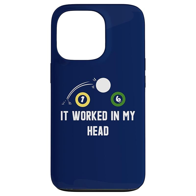 【新品】 It Worked In My Head 面白いプールビリヤード スマホケース iPhone 13 Pro 用