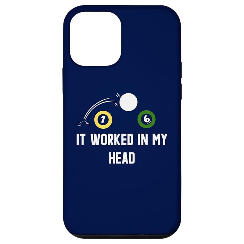 【新品】 It Worked In My Head 面白いプールビリヤード スマホケース iPhone 12 mini 用