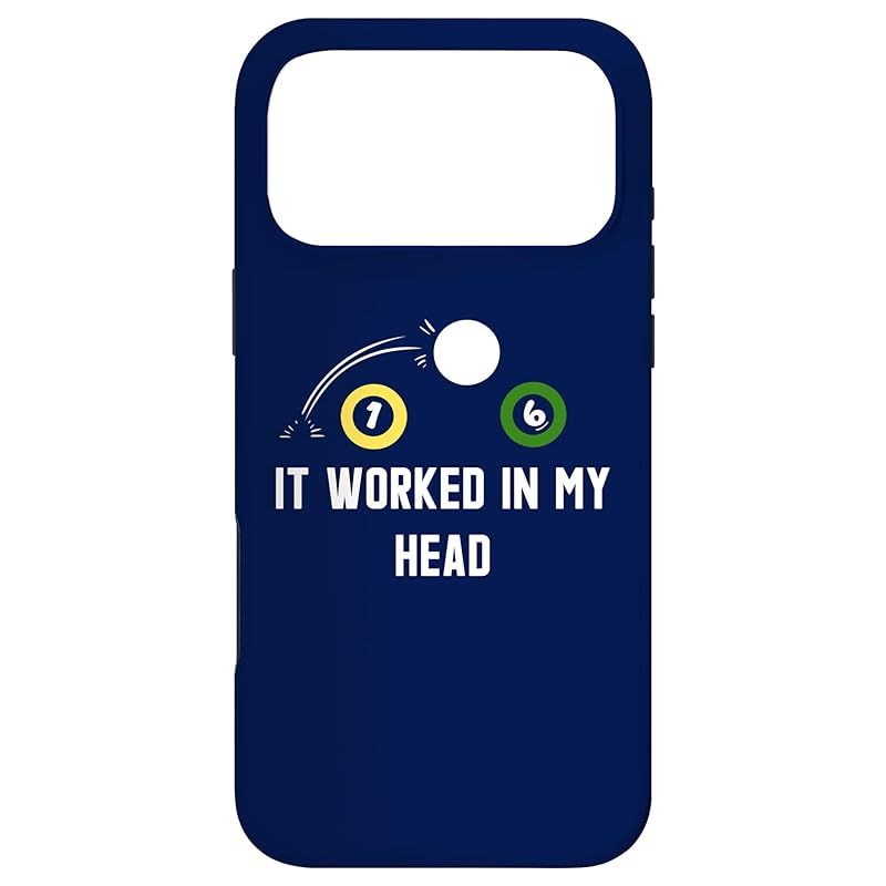 【新品】 It Worked In My Head 面白いプールビリヤード スマホケース iPhone 17 Pro Max 用
