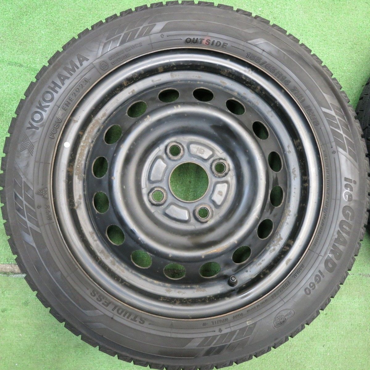 バリ溝！23年！8.5分☆スタッドレス 155/65R14 ヨコハマ アイスガード 