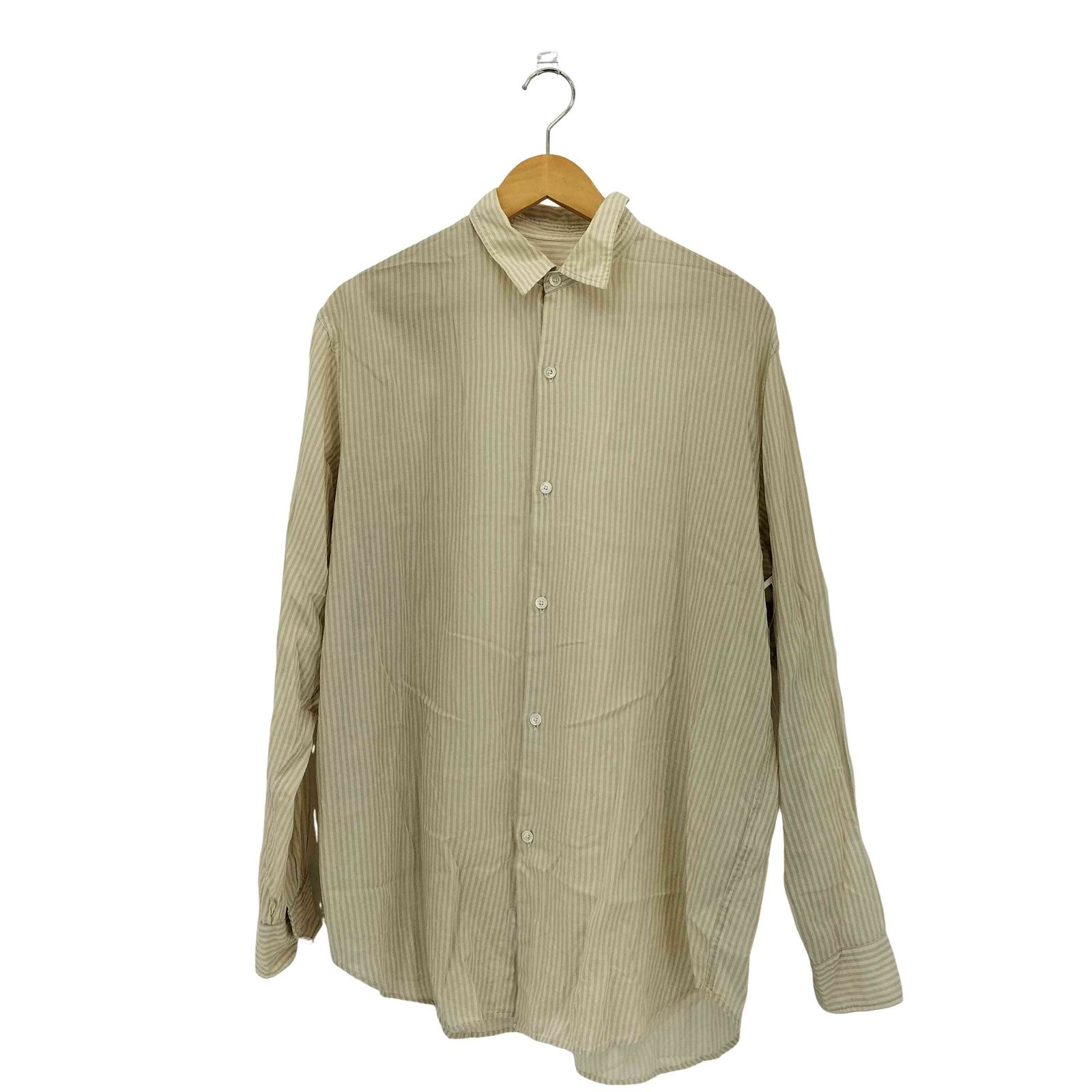 キャプテンサンシャイン KAPTAIN SUNSHINE Plain Shirt ストライプレギュラーカラー長袖シャツ メンズ 40
