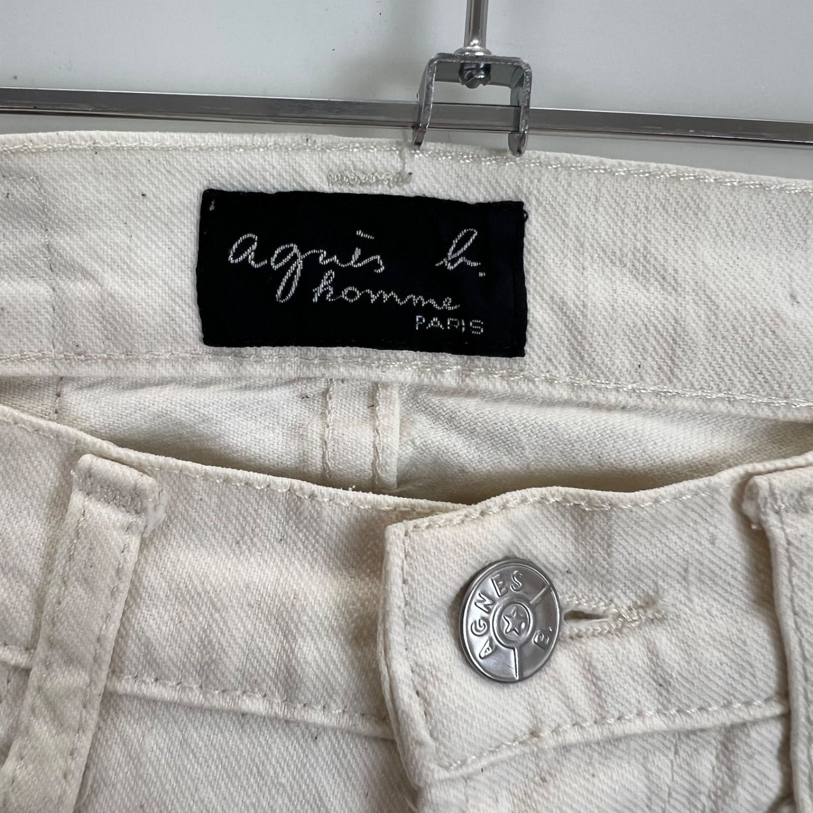 agnes b. homme 90s france archive white denim pants 36 S アニエス 