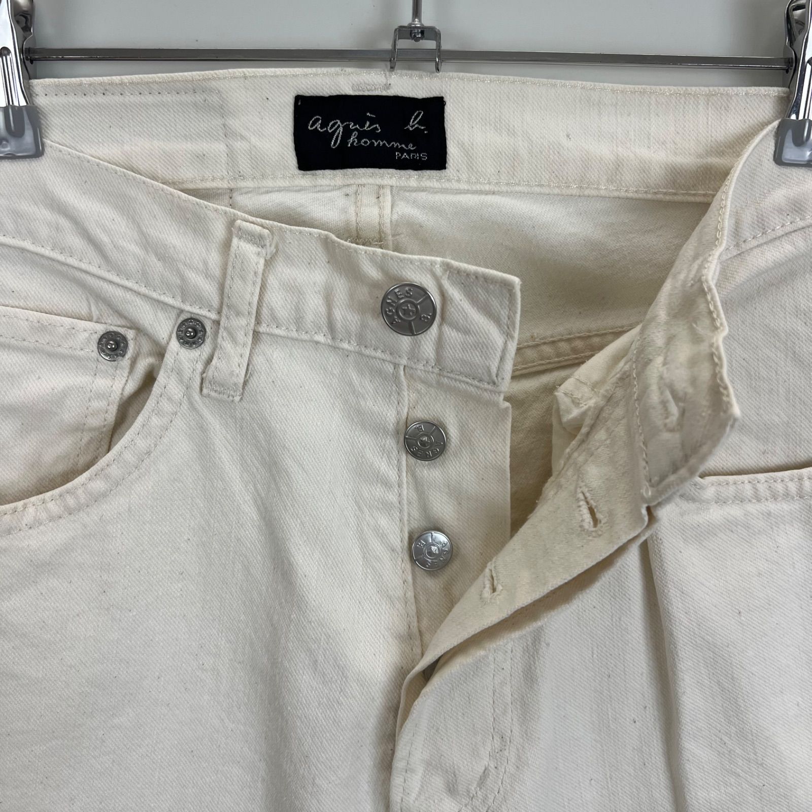 agnes b. homme 90s france archive white denim pants 36 S アニエス