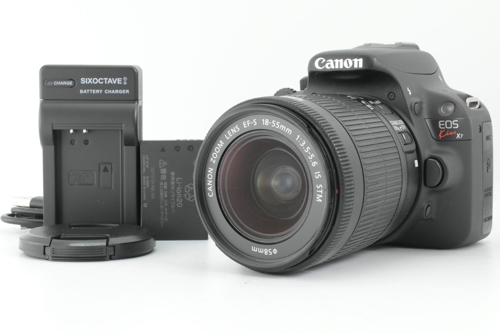 【美品】シャッターカウント 4031回 Canon EOS Kiss X7 EF-S 18-55mm F3.5-5.6 IS STM キヤノン デジタル一眼レフカメラ EF-TN-JP2274 20,100円