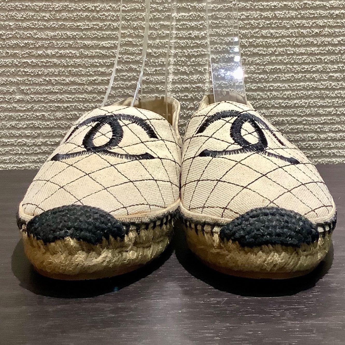 シャネル CHANEL ココマーク マトラッセ 刺繍 エスパドリーユ