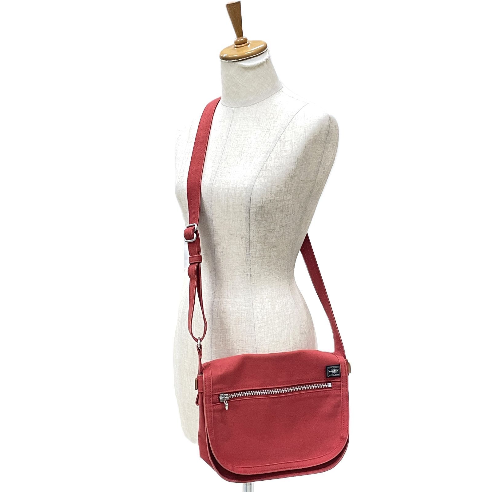 PORTER GIRL ポーターガール NAKED ネイキッド ショルダーバッグ RED 