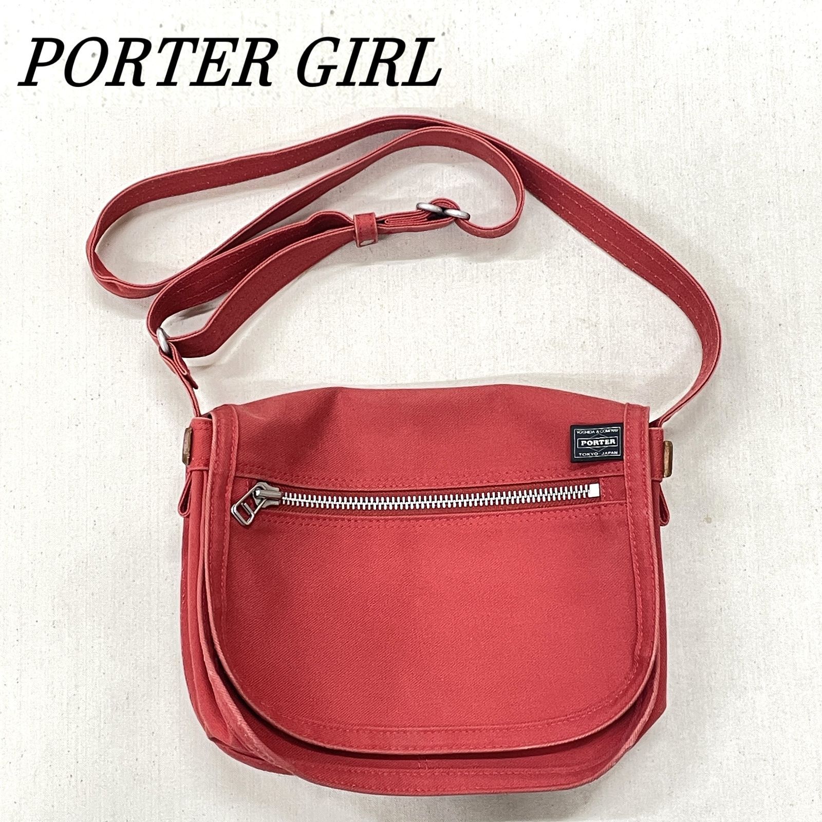 PORTER GIRL ポーターガール NAKED ネイキッド ショルダーバッグ RED 
