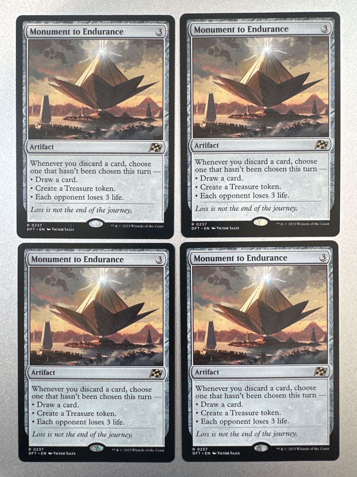 MTG 忍耐の記念碑 4枚 (DFT EN)