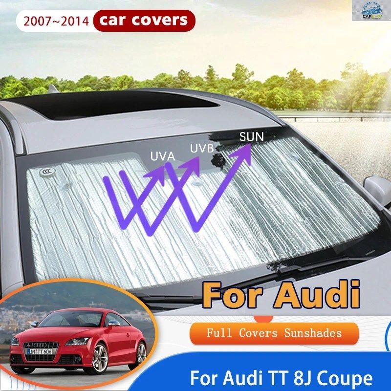 アウディ TT MK2 8J 2007～2014 クーペ TTS 用 カーウィンドウ フロントガラス サンシェード 保護リフレクター サンシェード サンバイザー