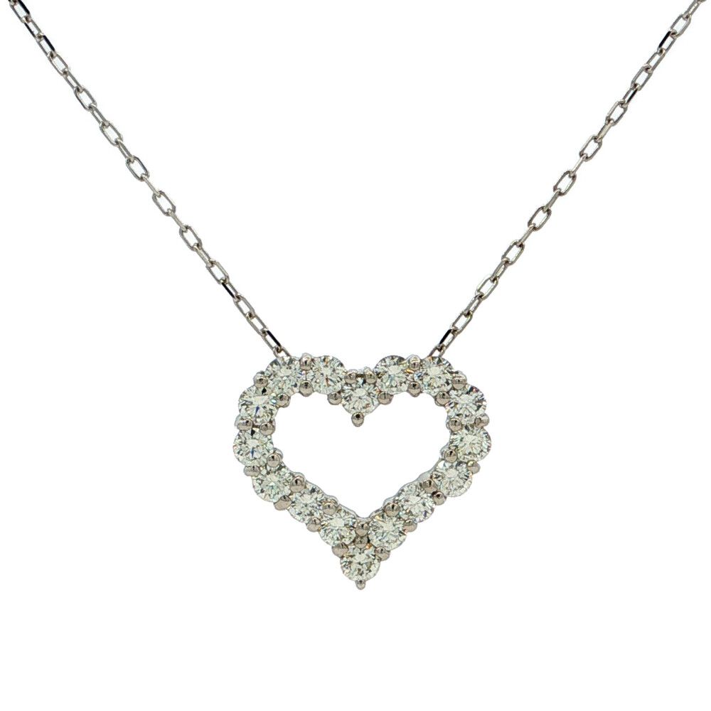 0.5ct ダイヤモンドネックレス ペンダント Pt900-Pt850-2.2g プラチナ【♀】【A】【レディース】★■614238【中古】