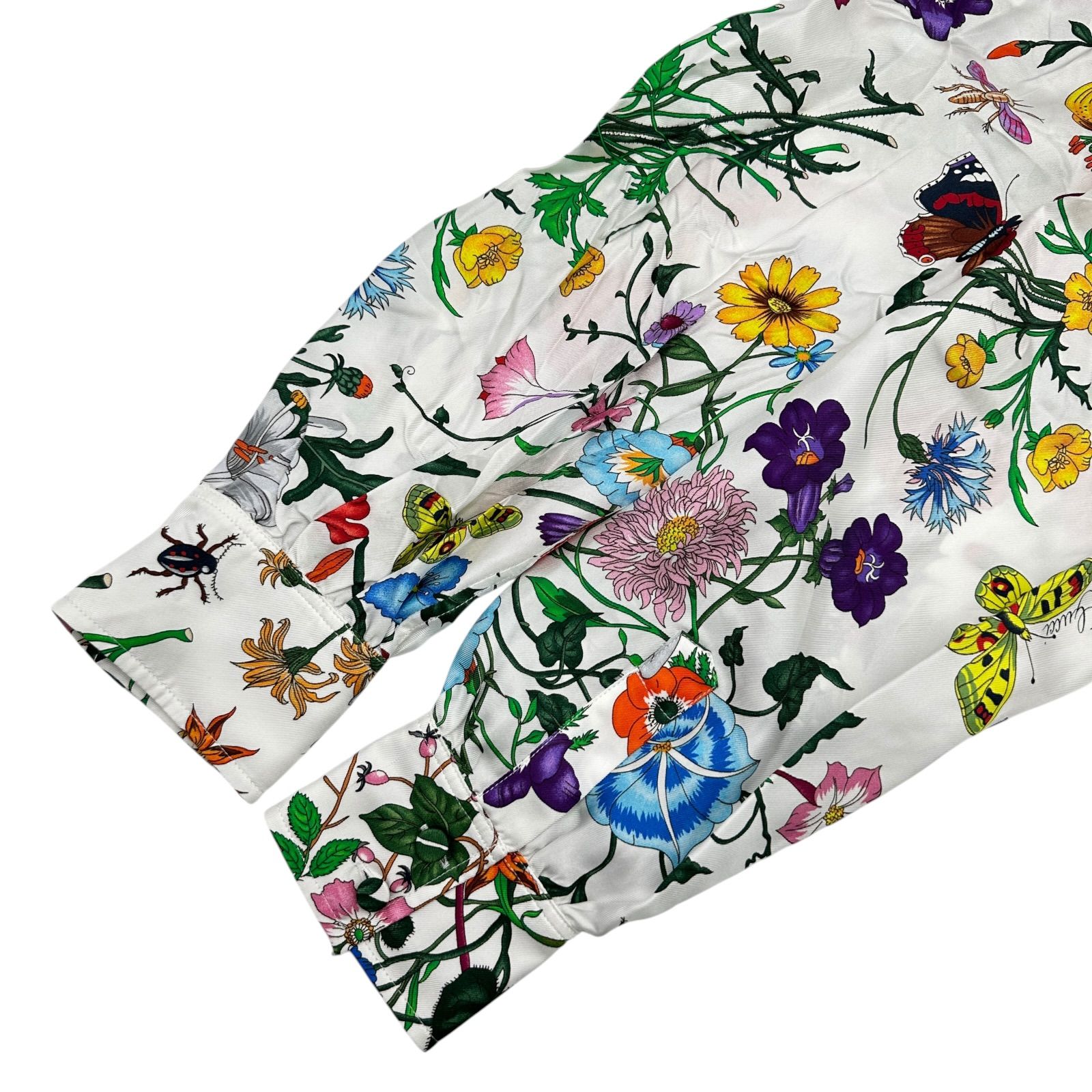 グッチ GUCCI フローラル総柄ボウタイシルクブラウス 865715 マルチ