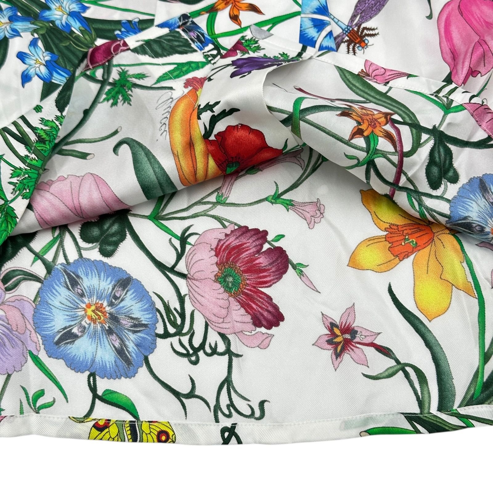 グッチ GUCCI フローラル総柄ボウタイシルクブラウス 865715 マルチ