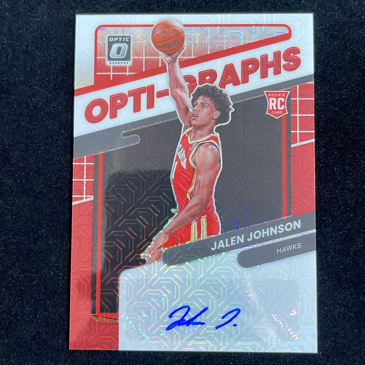 Jalen Johnson ジェイレン・ジョンソン Panini Donruss Optic 2021-22 Mojo RC Auto サイン 直筆 ホークス Hawks