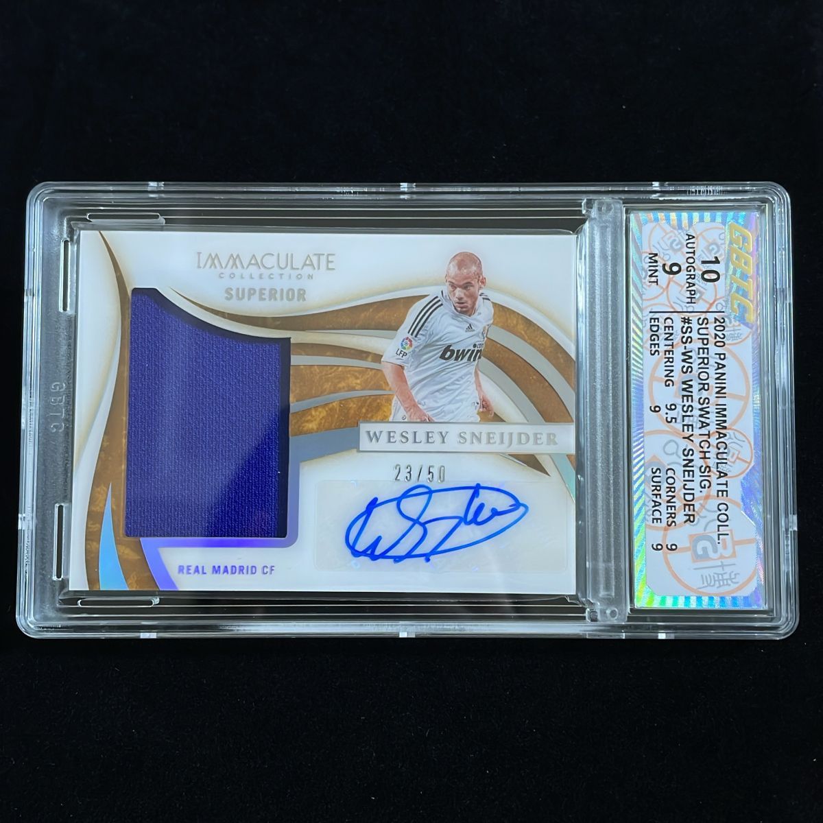 【50枚限定】Wesley Sneijder ヴェスレイ・スナイデル Panini Immaculate 2020 /50 Auto サイン 直筆 Jersey ジャージ Real Madrid