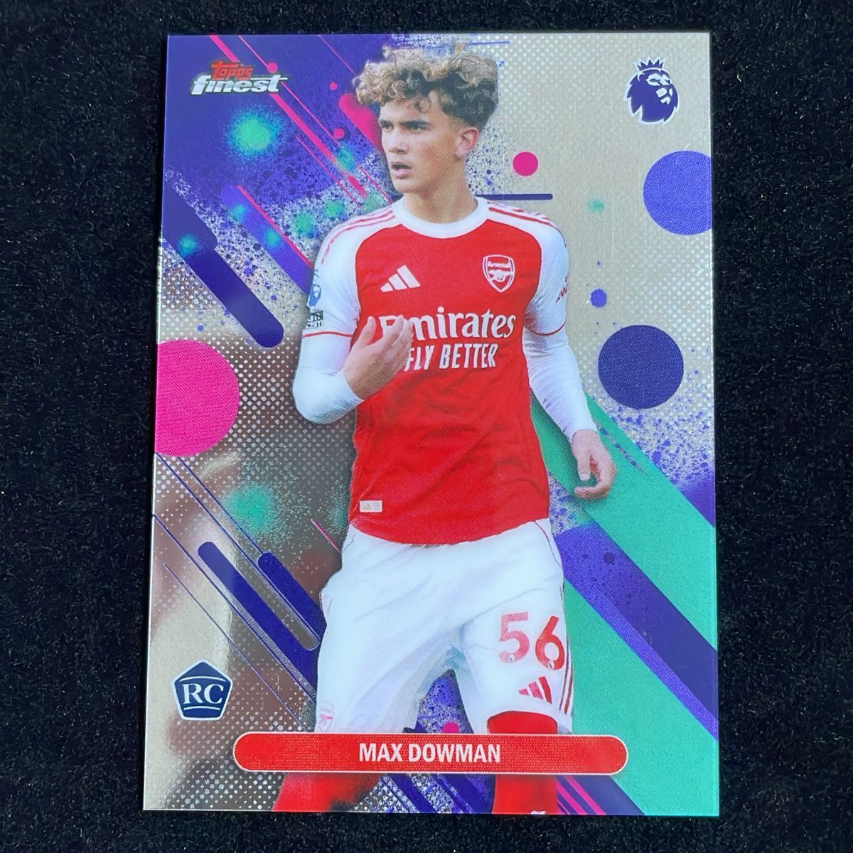 Max Dowman マックス・ダウマン Topps Finest Premier League 2026 Base RC ルーキーカード アーセナル Arsenal Common 35