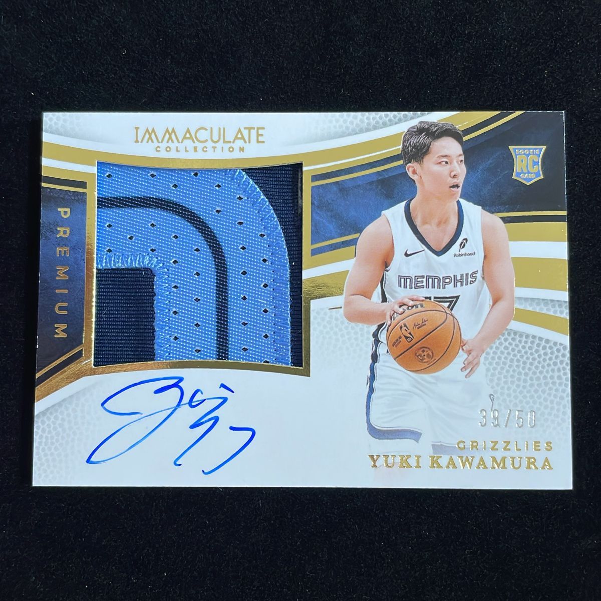 50枚限定】河村勇輝 Kawamura Yuki Panini Immaculate 2024-25 /50 RPA 