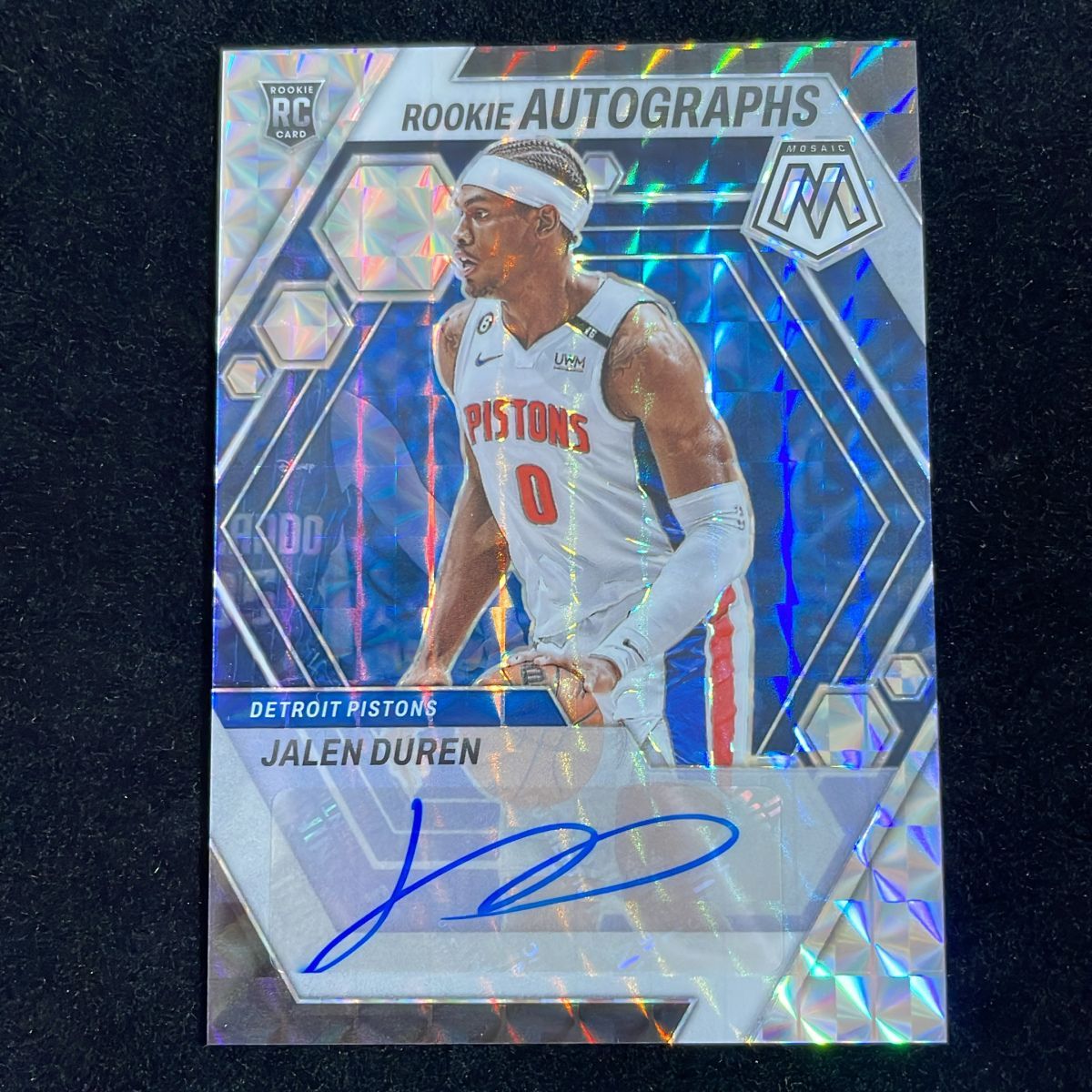Jalen Duren ジェイレン・デューレン Panini Mosaic 2022-23 RC Auto 直筆 サイン ピストンズ Pistons