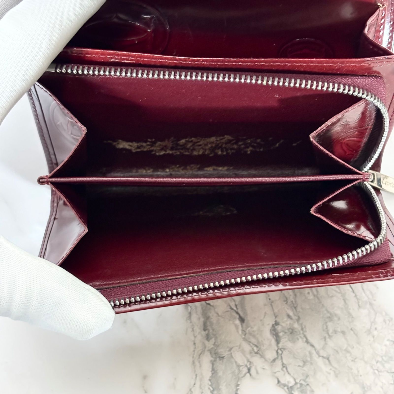 カルティエ財布 レザー財布ブランド レディース エナメル 財布 Cartier