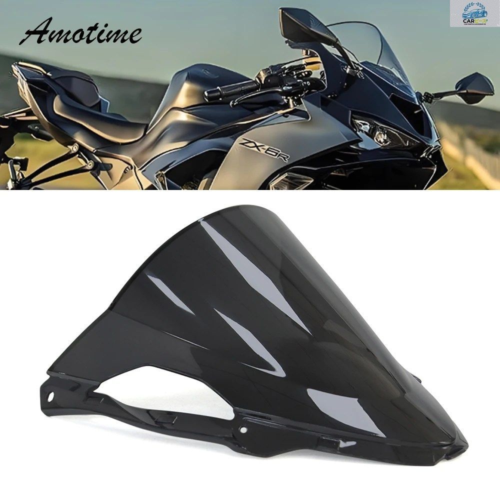 カワサキ ZX6R 2024 用 オートバイ用ウインドシールド ウインドスクリーン ダブルバブル ZX-6R