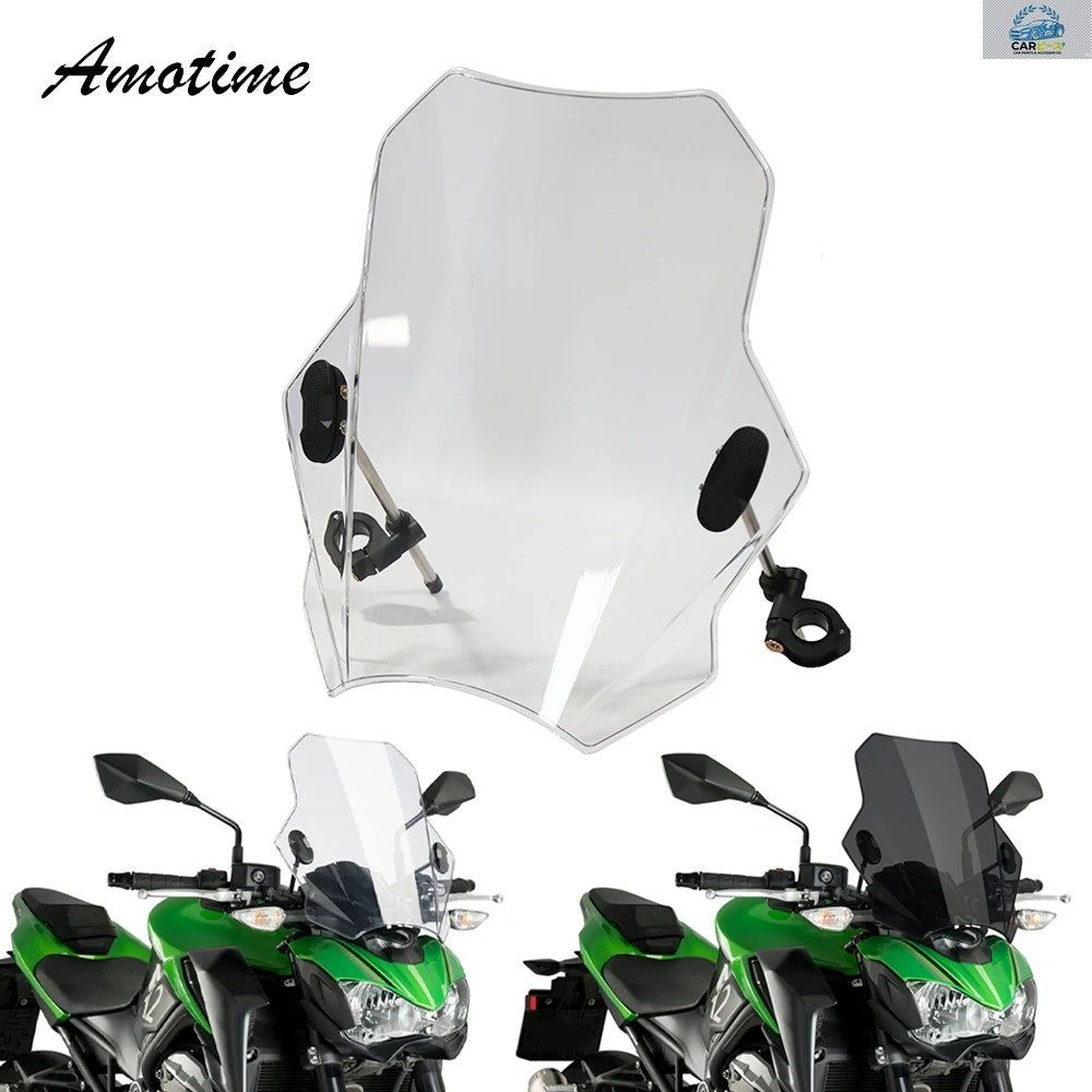 ヤマハ FZ1 FZ6 FZ8 XJ6 用汎用オートバイ用ウインドスクリーン ウインドシールドカバー スクリーン スモークレンズ バイク用ディフレクタ