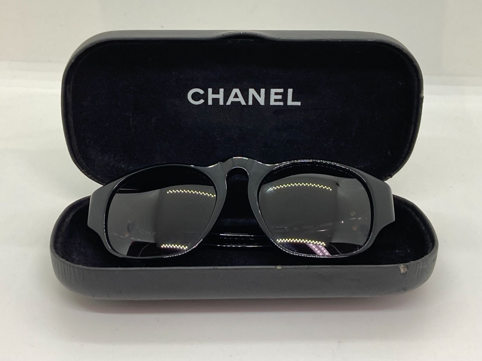 中古 CHANEL シャネル サングラス 0006 10 ブラック ココマーク ゴールド プラスチック レディース 女性用 27008