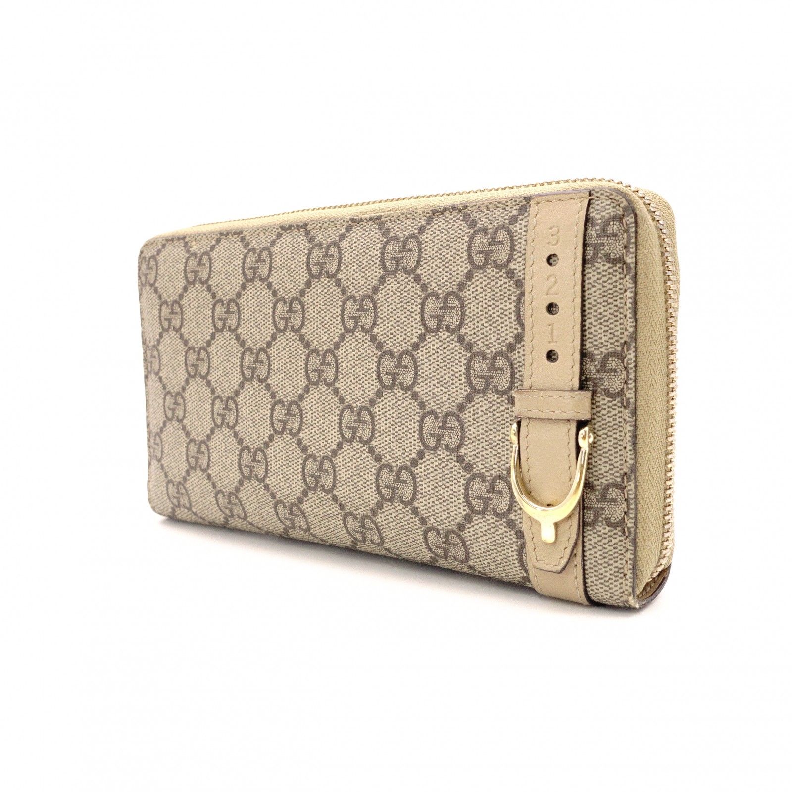 GUCCI グッチ GGスプリーム 長財布 PVC レザー ベージュ系 財布 - メルカリ