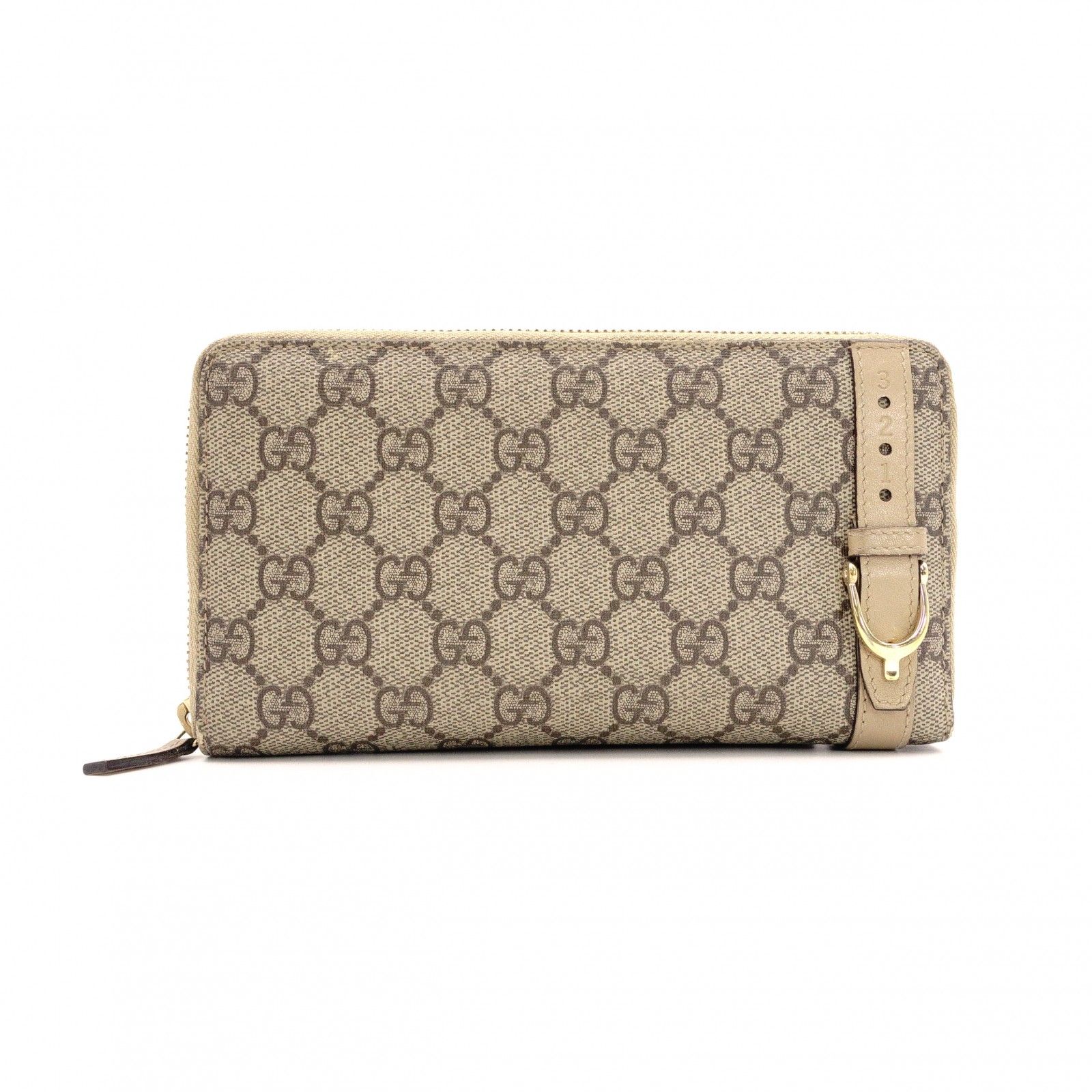 GUCCI グッチ GGスプリーム 長財布 PVC レザー ベージュ系 財布 - メルカリ