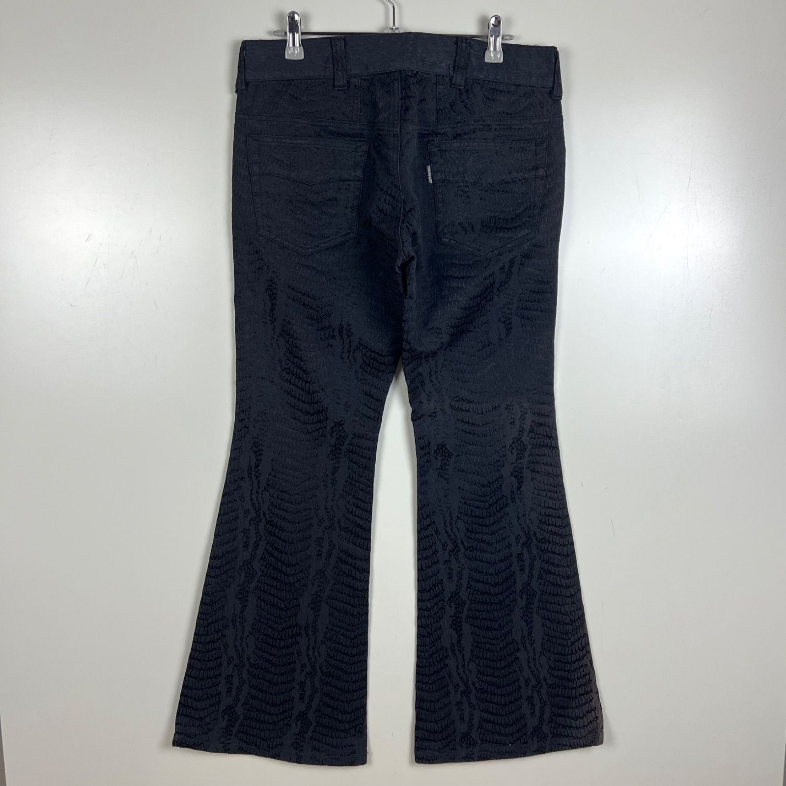 TORNADO MART 00s y2k archive Python jacquard flare pants M 