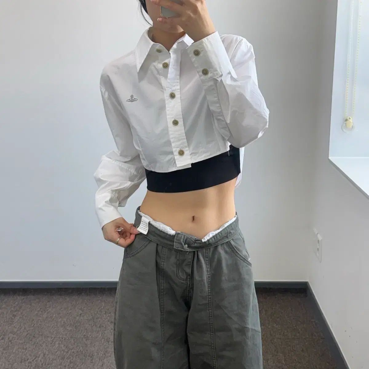 Vivienne Westwood ヴィヴィアン・ウエストウッド クロップド 白 シャツ