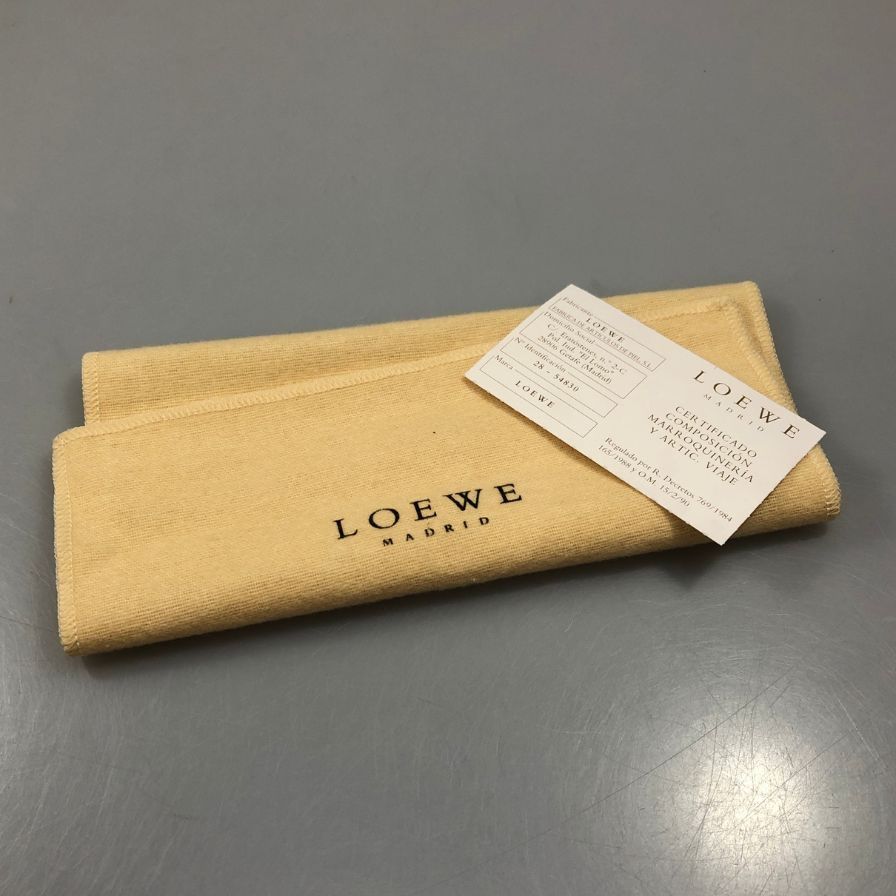ロエベ 札入れ 長財布 レザー カードケース アナグラム ブラック