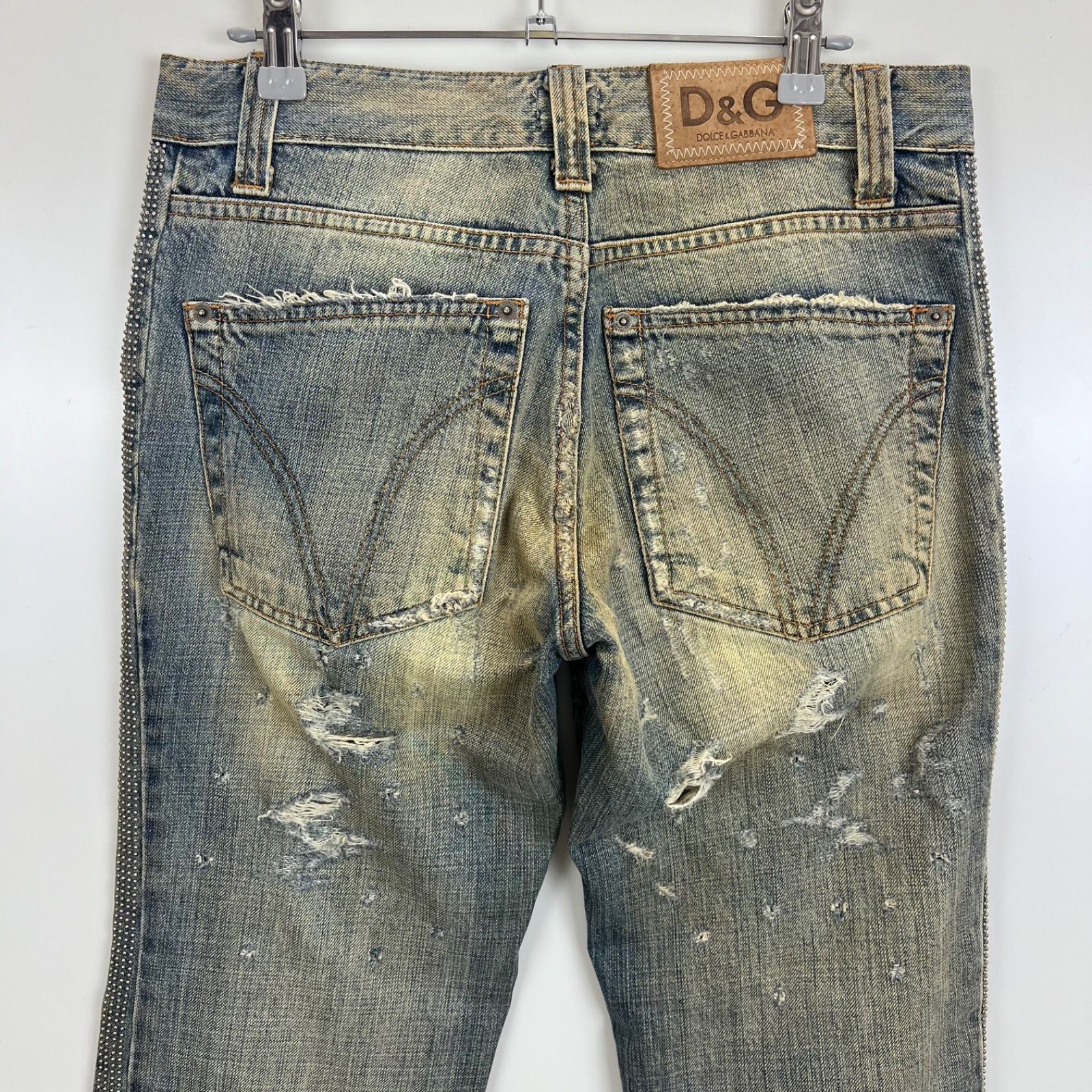D&G DOLCE&GABBANA 00s y2k archive STUDS crash denim pants 31