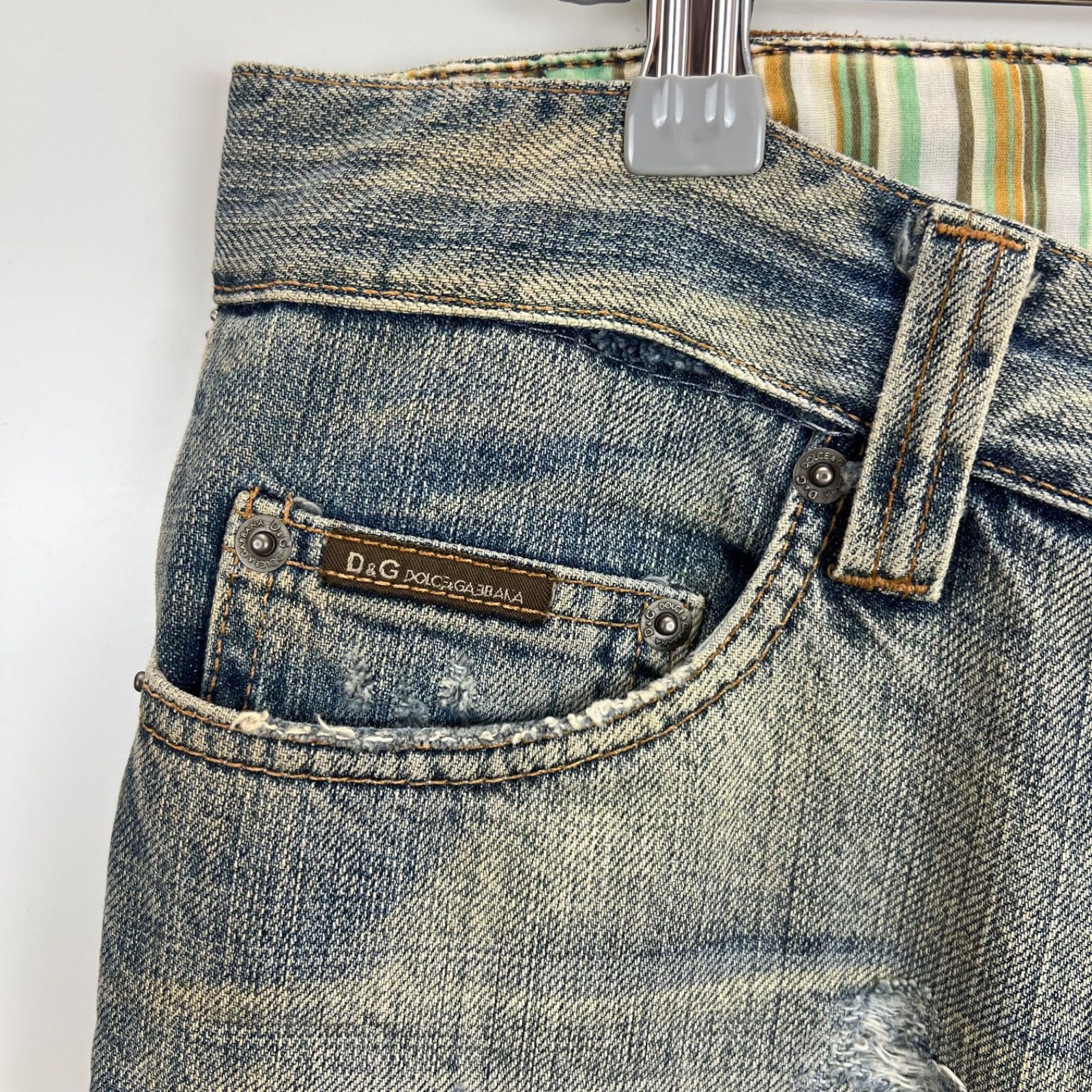 D&G DOLCE&GABBANA 00s y2k archive STUDS crash denim pants 31