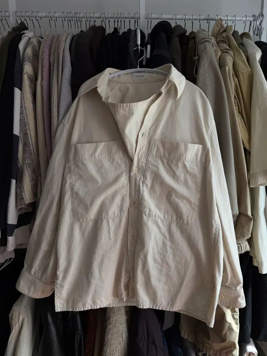 LEMAIRE ルメール ベージュ コットン シャツ 46 出品