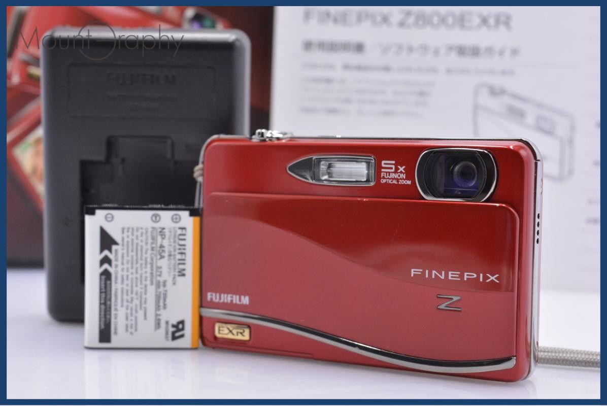 【動作保証】 富士フイルム FUJIFILM FinePix Z800EXR 5x 元箱、バッテリー、充電器、取扱説明書付属 同梱無料 #am6743