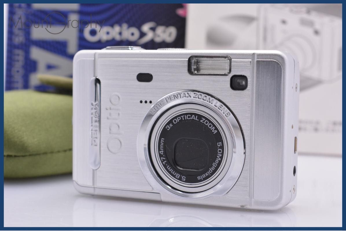 【動作保証】 ペンタックス PENTAX Optio S50 3x 単三電池仕様 元箱、取扱説明書、ケース付属 同梱無料 #am6747 動作保証】 ペンタックス PENTAX Optio S50 3x 単三電池仕様 元箱