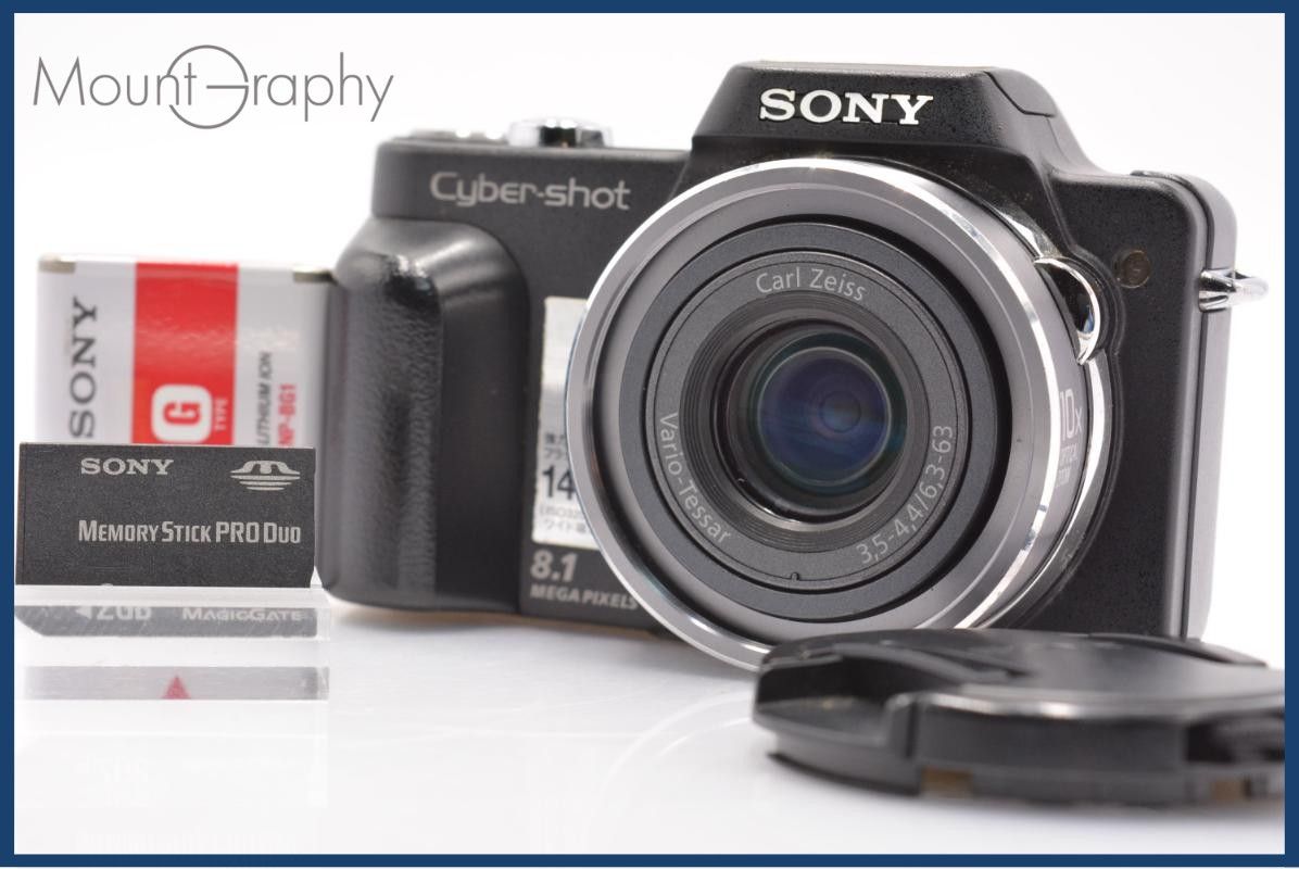 【動作保証】 ソニー SONY Cyber-shot DSC-H3 10x 前キャプ、バッテリー、メモリカード付 同梱無料 #am6778