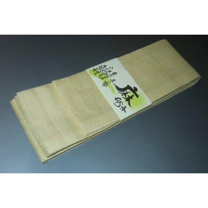 拾11602RM 男角帯 上州本麻上布К弩級の逸品夏の麻 淡い麻色の千鳥掛け織 新品 素晴らしい織