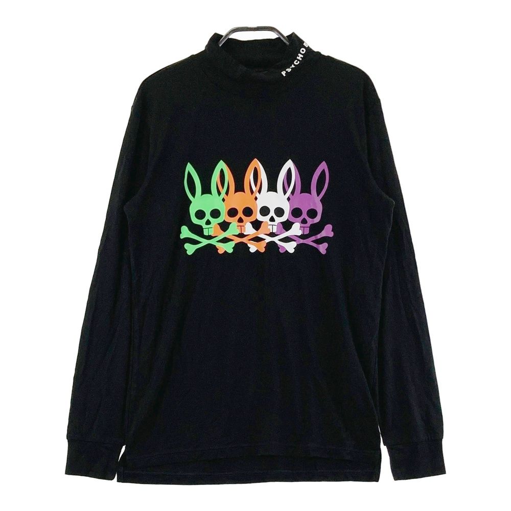 サイズ：M PSYCHO BUNNY サイコバニー モックネック 長袖Tシャツ ブラック系 [240101685379] ゴルフウェア メンズ ストスト