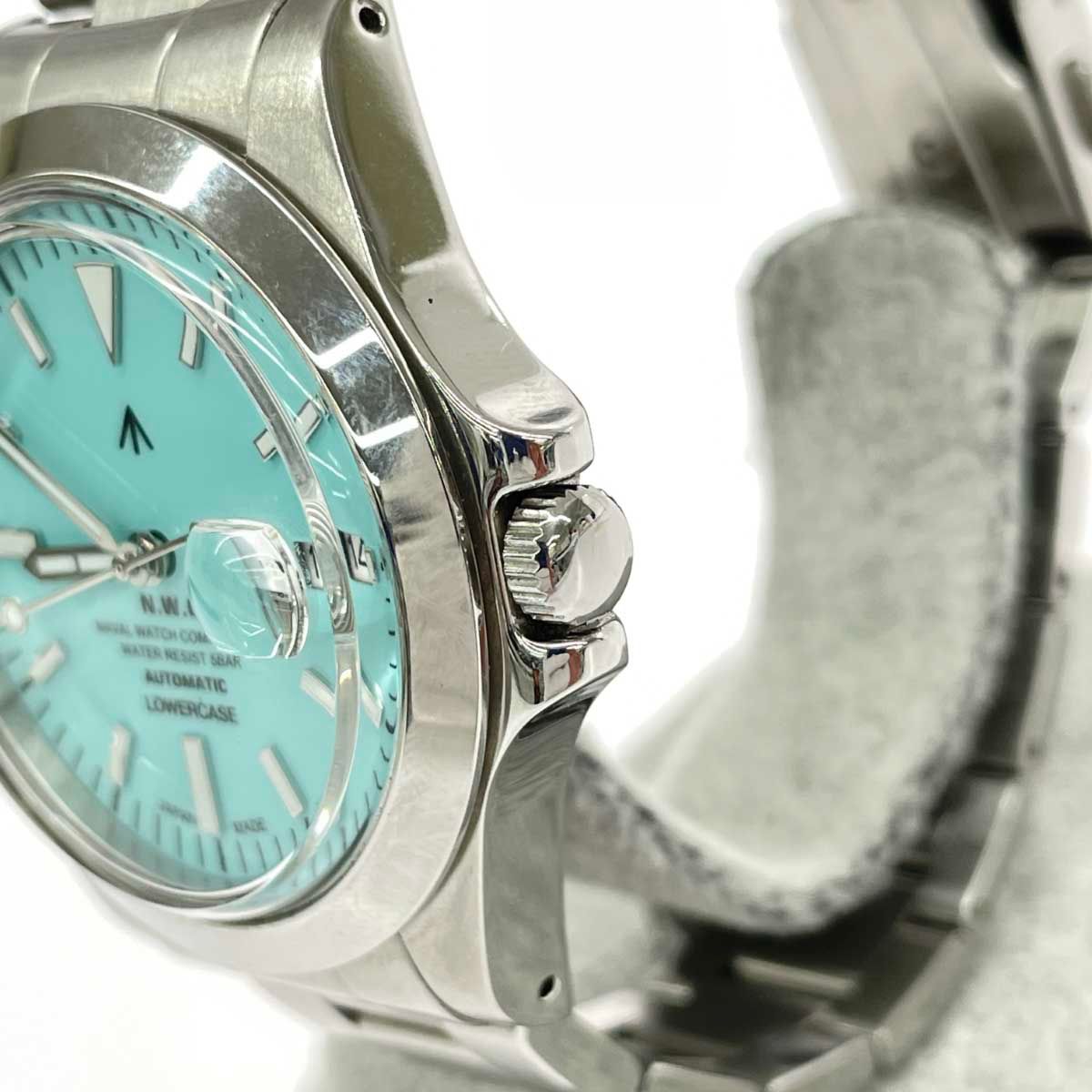 NAVAL WATCH ナバルウォッチ 自動巻き腕時計 ターコイズ シルバー