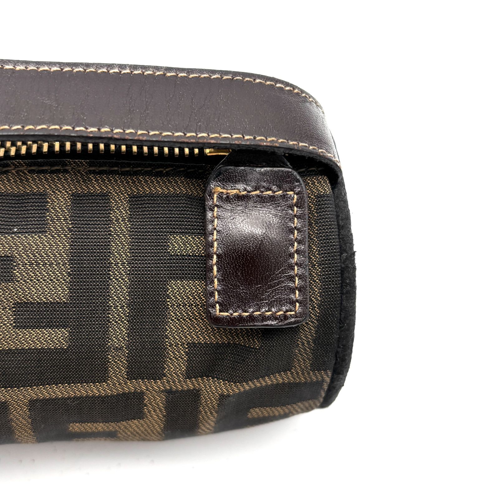 ヴィンテージ FENDI フェンディ ズッカ 筒型 ポーチ ペンケース ミニ 