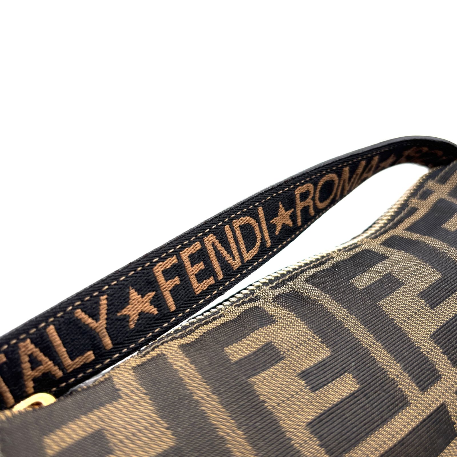 ヴィンテージ FENDI フェンディ ズッカ 筒型 ポーチ ペンケース ミニ 
