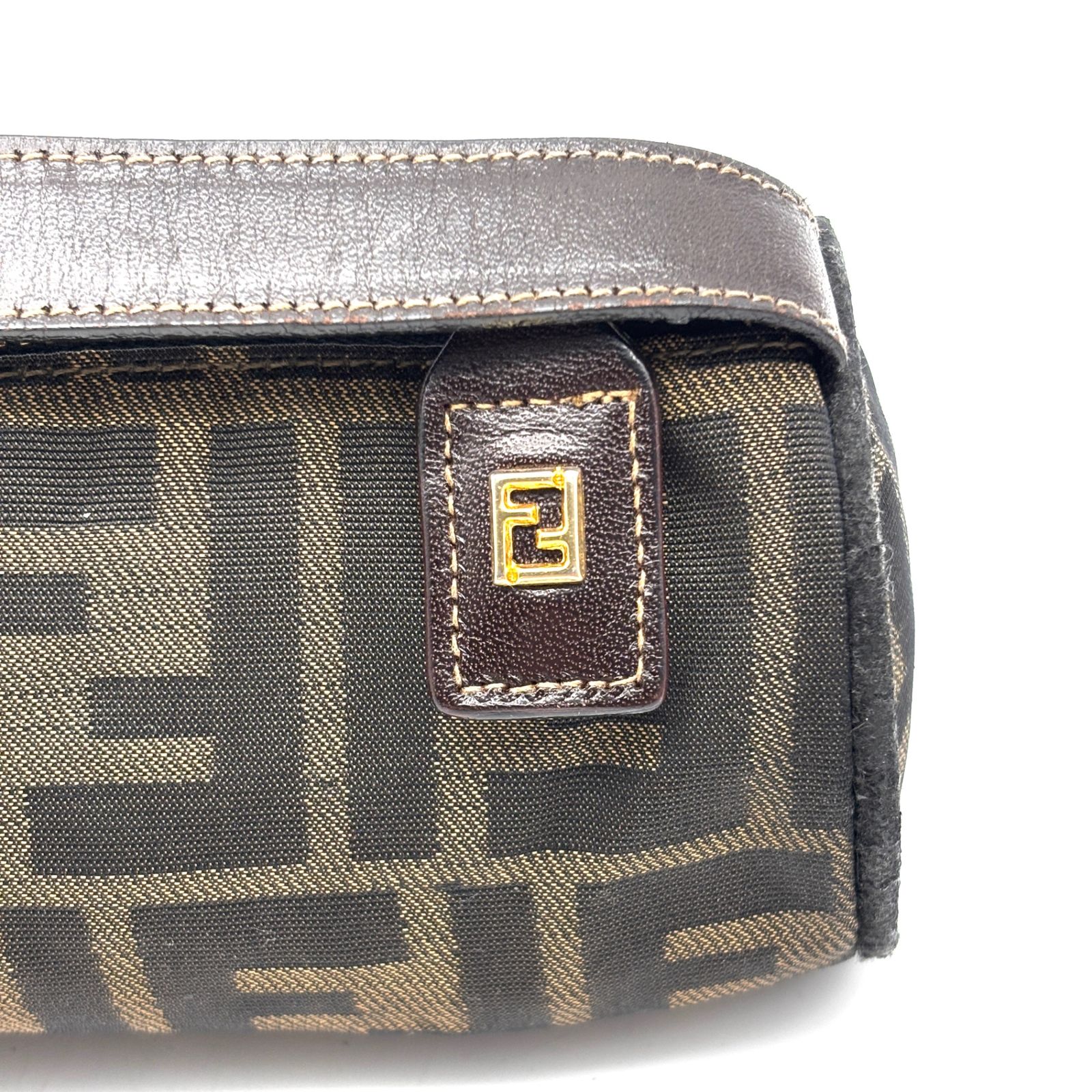 ヴィンテージ FENDI フェンディ ズッカ 筒型 ポーチ ペンケース ミニ 
