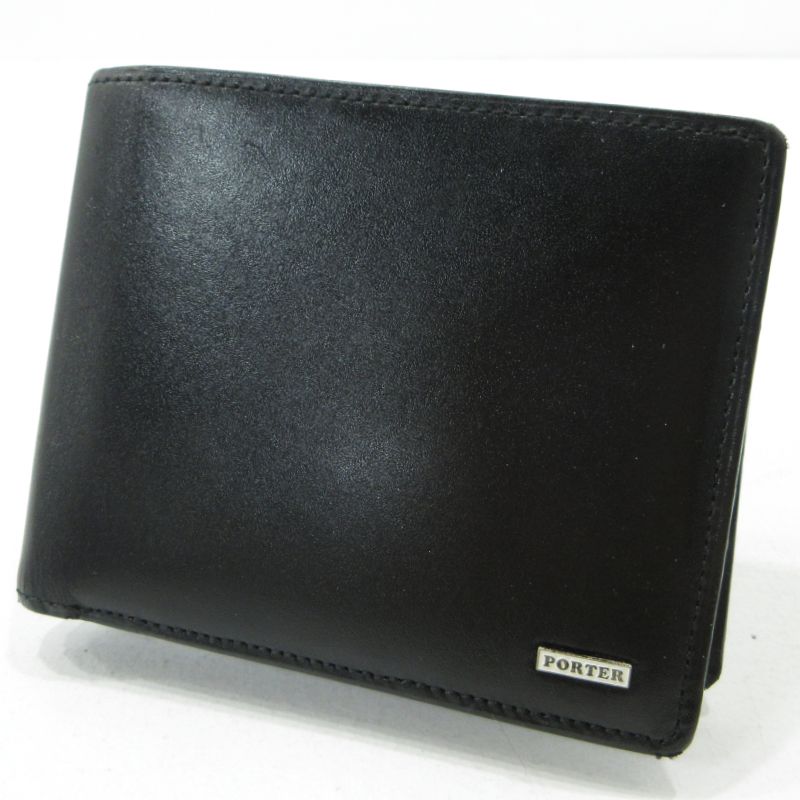 【三重本店】 中古 PORTER | ポーター 二つ折り財布 110-02921 ブラック 【124】