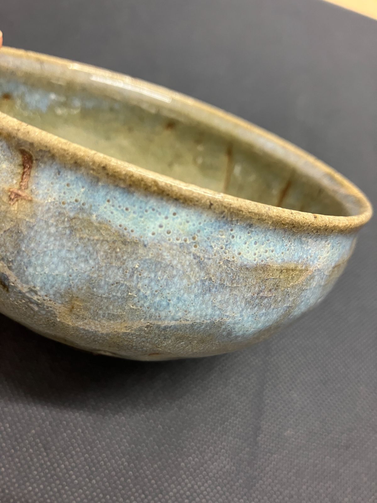 【茶道具セット】抹茶茶碗 & 蓋置き 海鼠釉 竹形 陶器 茶器 【茶道具セット】抹茶茶碗 & 蓋置き 海鼠釉 竹形 陶器 茶器