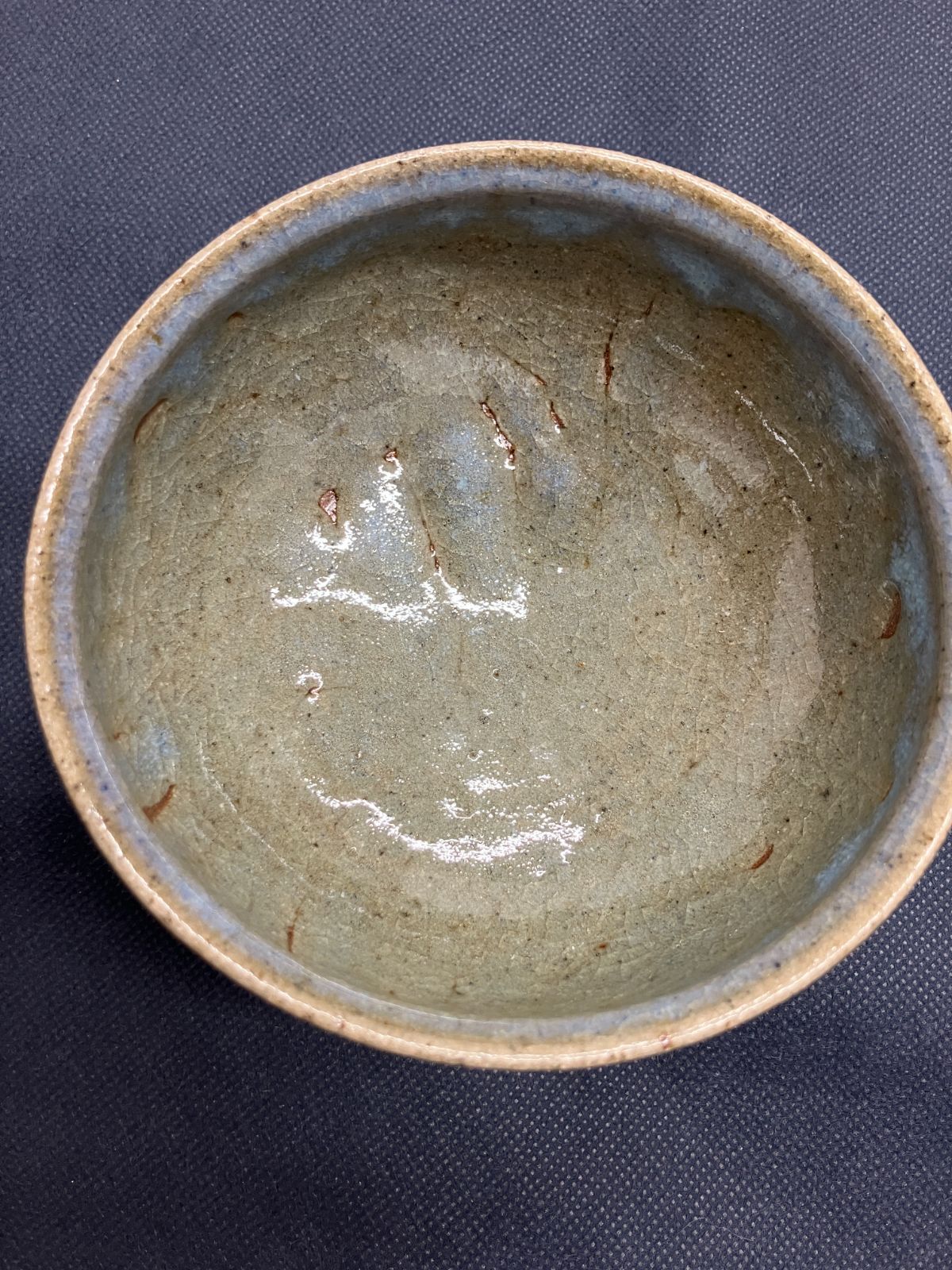 【茶道具セット】抹茶茶碗 & 蓋置き 海鼠釉 竹形 陶器 茶器 【茶道具セット】抹茶茶碗 & 蓋置き 海鼠釉 竹形 陶器 茶器