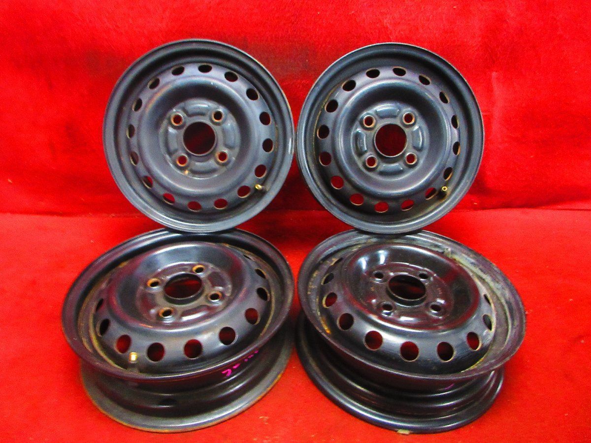 スチール ホイール 4本 ホンダ純正 12×3.50B 4穴 PCD 100 +40 ハブ径 56 アクティ トラック / バン バモス ホビオ◆52946H