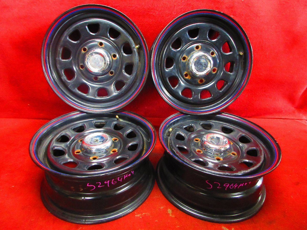 スチール ホイール 4本 デイトナ Daytona 15×6.5J 6穴 PCD 139.7 +35 ハブ径 108 ハイエース200系◆ 52964H