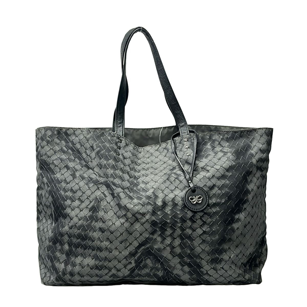 BOTTEGA VENETA(ボッテガヴェネタ) トートバッグ イントレッチオリュージョン ダークグレー×黒 レザー 14,616円